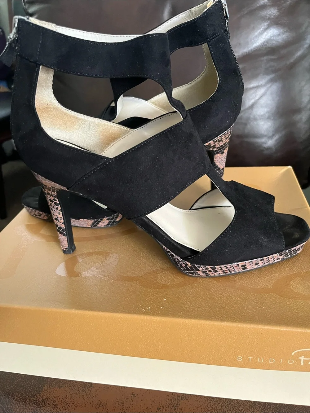Studio Paolo Metallic Gold Platform Shoes (Gold)